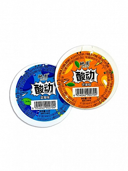 Кислые конфеты "Sour Stir" манго и голубика 27гр 1шт/20уп